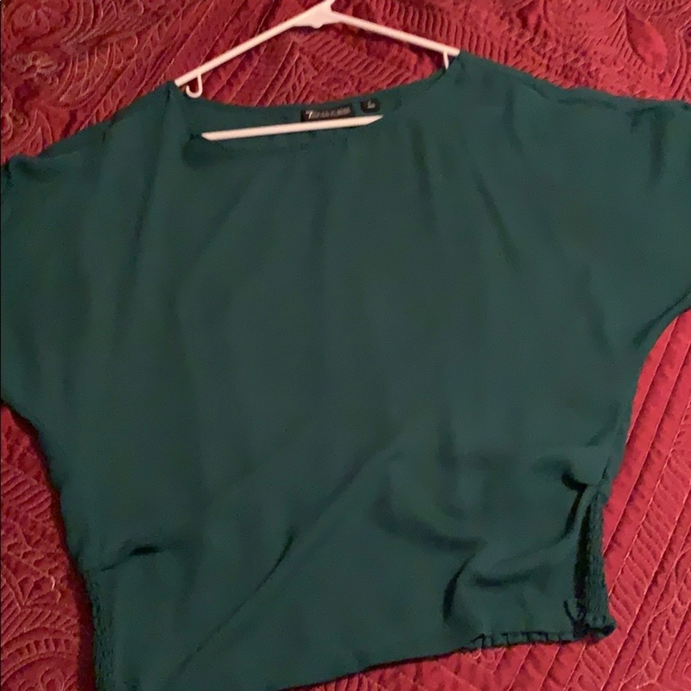 Green dolman top